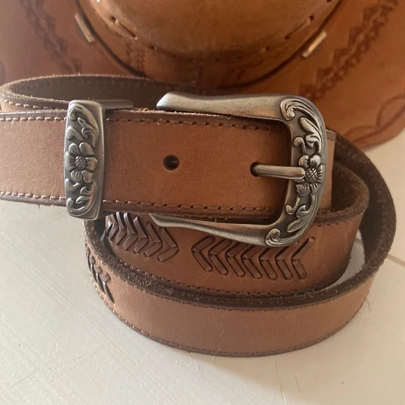 Frye Leather Belt Sz L Light Bronze 25mm Belt | The Frye Company main image 3